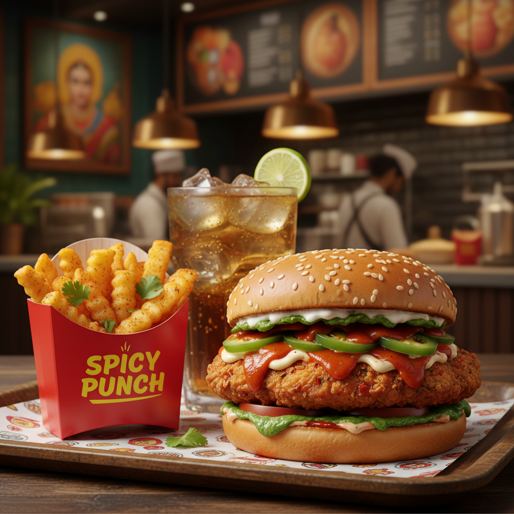 Spicy Punch Burger Combo